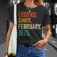 50 Years Old Legend Since February 1975 Retro 50Th Birthday T-Shirt Gifts for Her