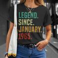 60 Years Old Legend Since January 1965 60Th Birthday T-Shirt Gifts for Her