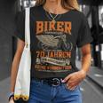 70Th Birthday Man Motorcycle Biker 70 Years Biker T-Shirt Geschenke für Sie