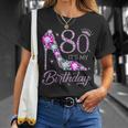 80 It's My Birthday 80 Years Old 80Th Birthday Girl Lady T-Shirt Geschenke für Sie