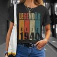 84Th Birthday Woman Man Legendary Since 1940 T-Shirt Geschenke für Sie