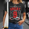 9Th Birthday Hockey Lovers It's Great To Be 9 Years Old T-Shirt Gifts for Her