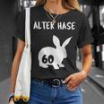 Alter Hase 60 Years And Round Birthday T-Shirt Geschenke für Sie