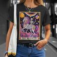 The Audacity Tarotkarte Regenbogen Skelett Einhorn Liebhaber T-Shirt Geschenke für Sie