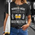 Bademeister Idea Swimming Pool Beer Sayings S T-Shirt Geschenke für Sie