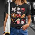 Baseball Mom Coquette Bow Mother's Day Baseball Mama T-Shirt Gifts for Her