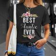 Best Auntie Ever Co Best Auntie Ever Floral Aunt T-Shirt Gifts for Her