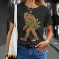 Bigfoot Weed Leaf Cannabis Marijuana 420 Stoner T-Shirt Gifts for Her