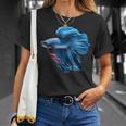 Blue Betta Fish And Siamese Betta Fish Tank Owner T-Shirt Geschenke für Sie