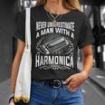 Blues Harp Harmonica T-Shirt Geschenke für Sie