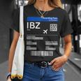 Boarding Pass Ibiza Ibz Flight Ticket Ibiza T-Shirt Geschenke für Sie