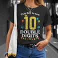 This Boy Is Now 10 Double Digits Crown 10Th Birthday Fiesta T-Shirt Gifts for Her
