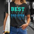 Braille Blind Awareness Best Dad Ever T-Shirt Gifts for Her