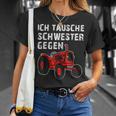 With Brother Siblings Family Tractor Stolzer Bruder T-Shirt Geschenke für Sie