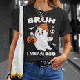 Bruh Ghost Halloween Shirt Boo Pumpkin Boys Kids Toddler T-Shirt Gifts for Her