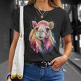 Camel Women's Colourful Watercolour Camel T-Shirt Geschenke für Sie