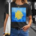 Camino De Santiago Scallop Shell Sign Camiseta unisex Regalos para ella