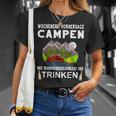 Camping Camping Weekend Forecast Drinking Alcohol Saufen T-Shirt Geschenke für Sie