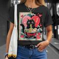 Cat Ramen Kawaii Cat Graphic Anime Valentines Day T-Shirt Gifts for Her