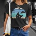 Cat Women's Meow Cat Motif T-Shirt Geschenke für Sie