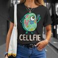 Cell Fie Cellfie Selfie Biology Science Teacher Camiseta unisex Regalos para ella