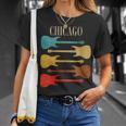 Chicago Concert Rock Music Festival Guitarras Illinois Band Il Cuello Camiseta unisex Regalos para ella