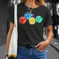 Colourful Dice In Five Different Colours T-Shirt Geschenke für Sie