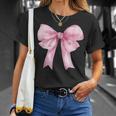 Coquette Pink Bow For Girls Cute Pink Coquette Bow T-Shirt Gifts for Her