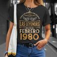 Cumpleaños Hombre Regalos Las Leyendas Febrero 1980 Camiseta unisex Regalos para ella