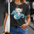 Cute Axolotl Riding A Seahorse Axolotls And Seahorses T-Shirt Gifts for Her