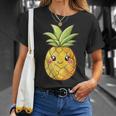 Cute Pineapple Face Kawaii Style T-Shirt Geschenke für Sie