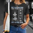 My Daughter Has Your Back Proud Air Force Dad Usaf Family T-Shirt Gifts for Her