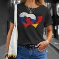 Deutschland Russland Freundschaft Frieden Herzkette T-Shirt Geschenke für Sie