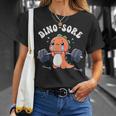 Dino Sore Gym Workout Fitness Weights Dinosaur Gym T-Shirt Geschenke für Sie