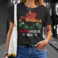 Divertido Papasaurus Dinosaurios Amante Del Día Del Padre Dinosaurios Camiseta unisex Regalos para ella