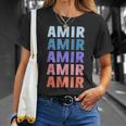 Divertido Regalo Nombre Amir Personalizado Primer Nombre Camiseta unisex Regalos para ella