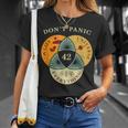 Don't Panic Life Universe Everything 42 Science Fiction Space Lovers T-Shirt Geschenke für Sie