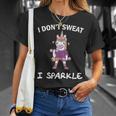 I Don't Sweat Unicorn Gym Regalo De Entrenamiento Sin Mangas Camiseta unisex Regalos para ella