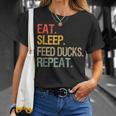 Eat Sleep Feed Ducks Repeat Duck Breeders Vintage Tank Top T-Shirt Gifts for Her