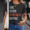 Eat Sleep Football Repeat American Football T-Shirt Geschenke für Sie