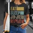 Eat Sleep Jiu-Jitsu Repeat Jiu-Jitsu Sin Mangas Camiseta unisex Regalos para ella