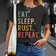 Eat Sleep Rust Repeat Programming Retrointage T-Shirt Geschenke für Sie