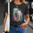 Eisbär Women's Colourful Watercolour Polar Bear T-Shirt Geschenke für Sie