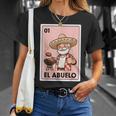El Abuelo Grilling Grandpa Mexican Bingo Card T-Shirt Gifts for Her