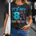 Es Mi 8 Cumpleaños Gracioso Niño Niña Lindo Cumpleaños Gráfico Camiseta unisex Regalos para ella