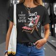 I Exist Out Of Spite Raccoon Sunglasses T-Shirt Gifts for Her