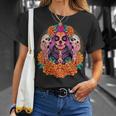 Fleurs De Crâne De La Catrina Dia De Los Muertos T-Shirt Cadeaux pour elle