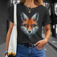 Fox Animal Blue Eyes Illustration Fox T-Shirt Geschenke für Sie