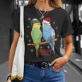 Frohe Weihnachten Budgies Birds T-Shirt Geschenke für Sie