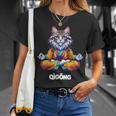 Cat Maine Coon Meditation Practice Qigong Chi Energy T-Shirt Geschenke für Sie